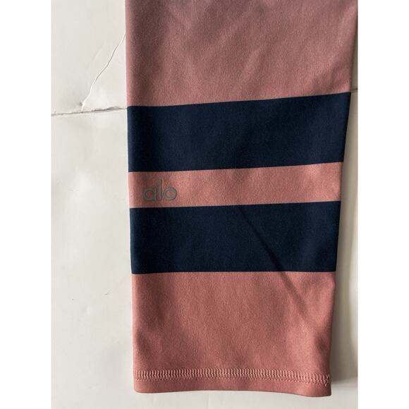 alo Yoga Leggings Women S Blue Pink Ombre Air Brushed Cropped High Waist Sport - Picture 11 of 13